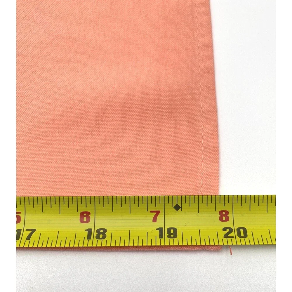 Set of 4 Peach Cotton Napkins